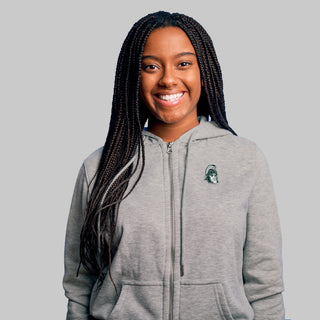 Michigan State Sparty LC EMB Full Zip Hoodie