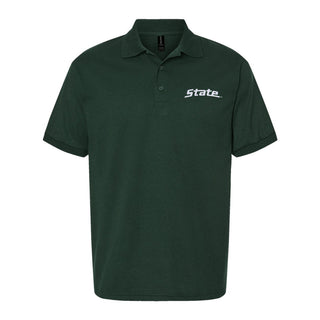 MSU Script Logo EMB Dryblend Jersey Polo