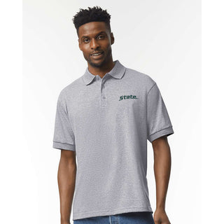 MSU Script Logo EMB Dryblend Jersey Polo