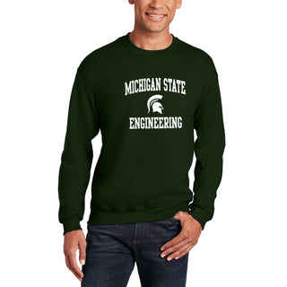Michigan State Arch Logo Engineering Crewneck - Forest