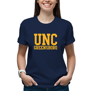UNC Greensboro Spartans Basic Block T-Shirt - Navy