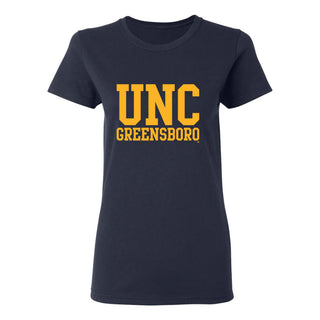 UNC Greensboro Spartans Basic Block Women's T-Shirt - Navy