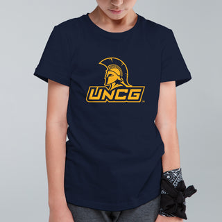 UNC Greensboro Spartans Primary Logo Youth T-Shirt - Navy