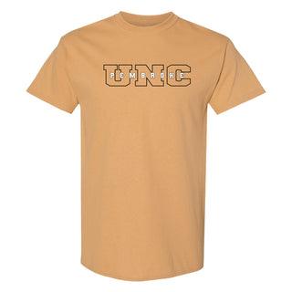 UNC Pembroke Braves Basic Block T Shirt - Old Gold