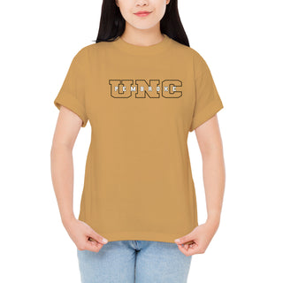 UNC Pembroke Braves Basic Block T Shirt - Old Gold