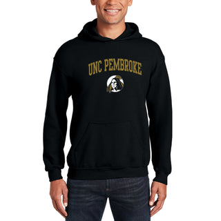 UNC Pembroke Braves Arch Logo Hoodie - Black