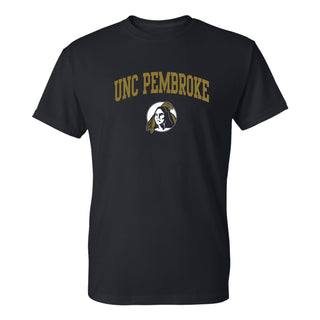 UNC Pembroke Braves Arch Logo T Shirt - Black