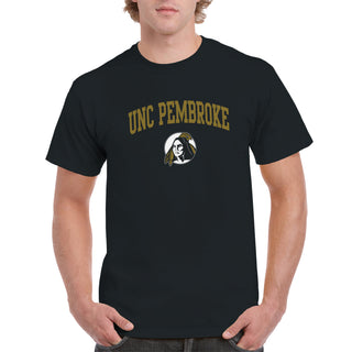 UNC Pembroke Braves Arch Logo T Shirt - Black
