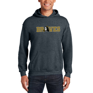 UNC Pembroke Braves Wordmark Hoodie - Dark Heather