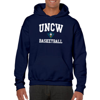 UNC Wilmington Seahawks Arch Logo Basketball Hoodie - Navy