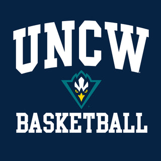 UNC Wilmington Seahawks Arch Logo Basketball T-Shirt - Navy