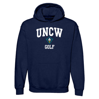 UNC Wilmington Seahawks Arch Logo Golf Hoodie - Navy