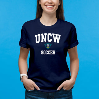 UNC Wilmington Seahawks Arch Logo Soccer T-Shirt - Navy