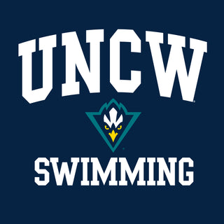 UNC Wilmington Seahawks Arch Logo Swimming T-Shirt - Navy