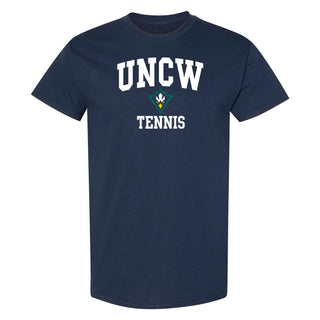 UNC Wilmington Seahawks Arch Logo Tennis T-Shirt - Navy
