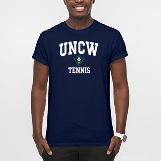 UNC Wilmington Seahawks Arch Logo Tennis T-Shirt - Navy