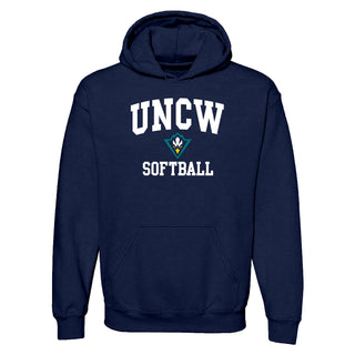 UNC Wilmington Seahawks Arch Logo Softball Hoodie - Navy
