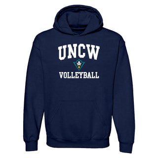 UNC Wilmington Seahawks Arch Logo Volleyball Hoodie - Navy