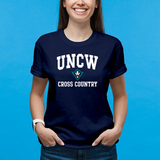 UNC Wilmington Seahawks Arch Logo Cross Country T-Shirt - Navy