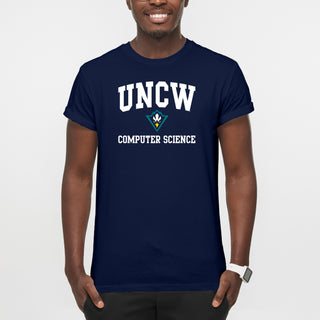 Wilmington Seahawks Arch Logo Computer Science T-Shirt - Navy