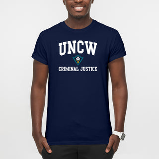 Wilmington Seahawks Arch Logo Criminal Justice T-Shirt - Navy