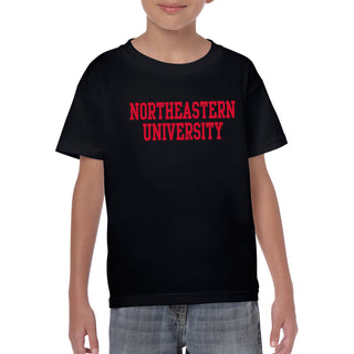Northeastern University Basic Block Youth T-Shirt - Black