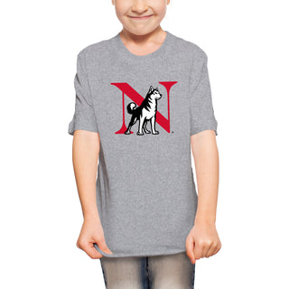 Northeastern University Primary Logo Youth T-Shirt - Sport Grey