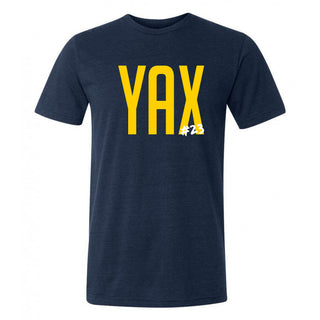 YAX 23 - Yaxel Lendeborg NIL Basketball Triblend T-Shirt - Solid Navy
