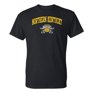 Northern Kentucky University Norse Arch Logo Short Sleeve T Shirt - Black