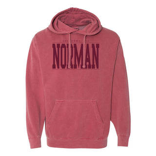 Norman Monotone Bold CC Hoodie - Crimson