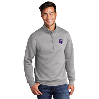 NYU Primary Logo LC EMB 1/4 Zip Sweatshirt