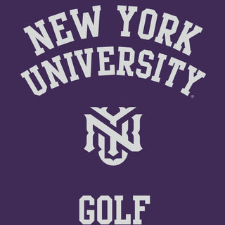 New York University Violets Arch Logo Golf T-Shirt - Purple