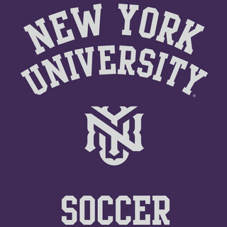 New York University Violets Arch Logo Soccer T-Shirt - Purple