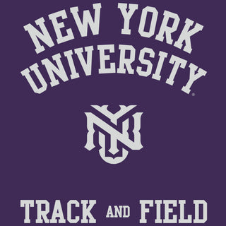 New York University Violets Arch Logo Track & Field T-Shirt - Purple