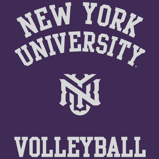 New York University Violets Arch Logo Volleyball T-Shirt - Purple