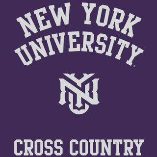 New York University Violets Arch Logo Cross Country T-Shirt - Purple