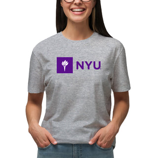 New York University Institutional Logo T-Shirt - Sport Grey