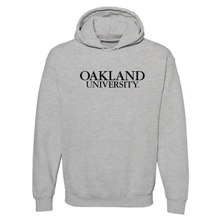 Oakland University Institutional Logo Hoodie - Sport Grey
