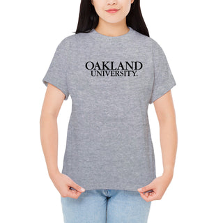 Oakland University Institutional Logo T-Shirt - Sport Grey