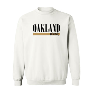 Oakland University Boldline Crewneck - White