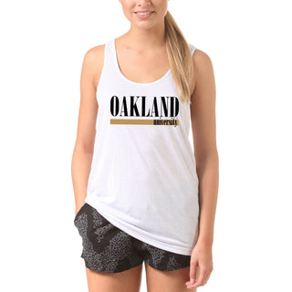 Oakland University Boldline Tank Top - White
