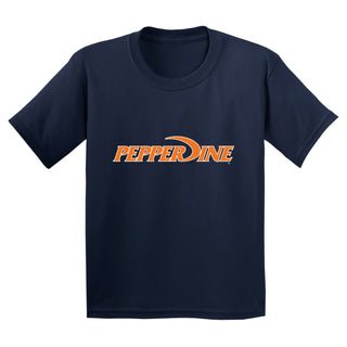 Pepperdine University Waves Basic Block Youth T-Shirt - Navy