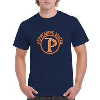 Pepperdine University Waves Distressed Circle Logo T-Shirt - Navy
