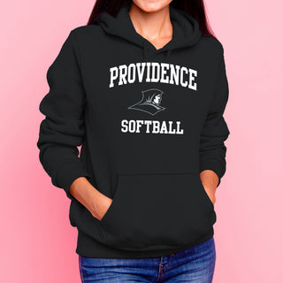 Providence Friars Arch Logo Softball Hoodie - Black