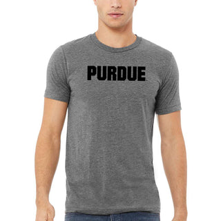 Purdue Basic Block Triblend T-Shirt - Grey