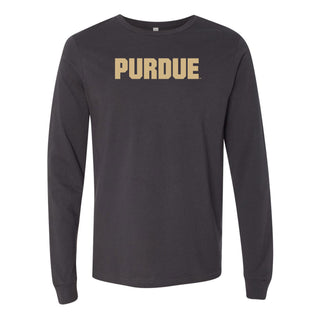 Purdue Basic Block Jersey Long Sleeve - Dark Grey