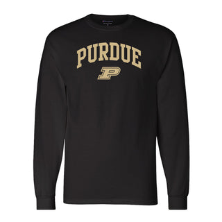 Purdue Arch Logo Champion Long Sleeve - Black