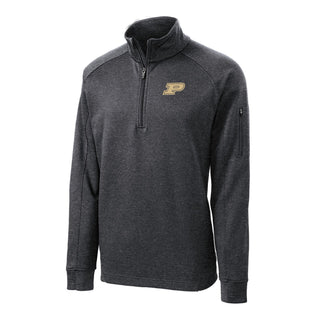 Purdue Motion P LC EMB Tech Fleece 1/4-Zip - Graphite Heather