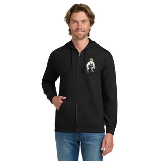 Purdue Pete Wrestling Mascot Mark LC Zip Hoodie - Black