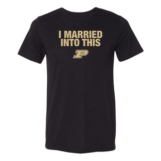 Purdue Married Into This Triblend T-Shirt - Solid Black